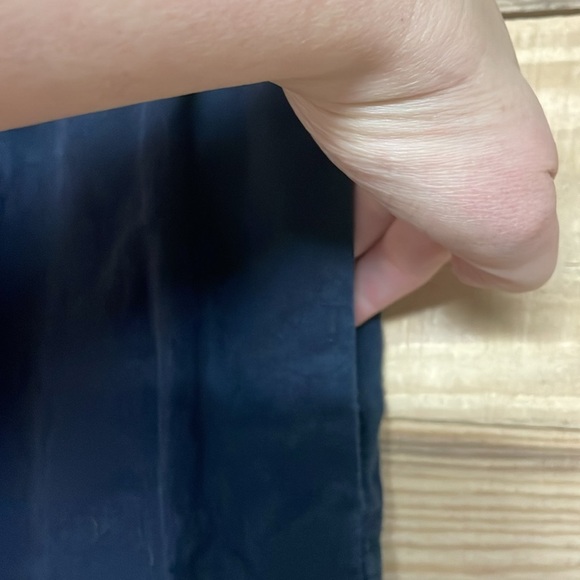 J. Crew size 0 Navy Blue Linen/Cotton Blend Mini Elastic Waist Band Skirt - Picture 3 of 9